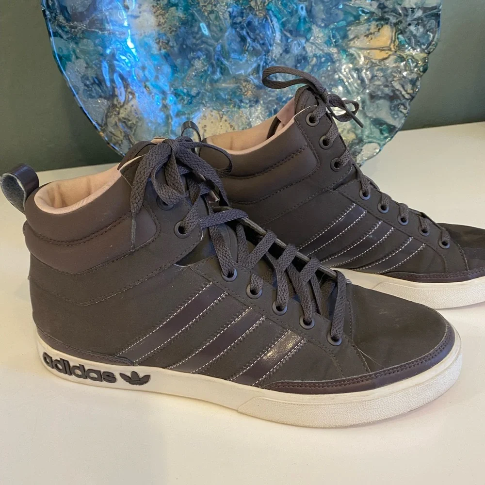 Adidas Womens  High-Top Sneakers - Dark Gray - Picture 4 of 5